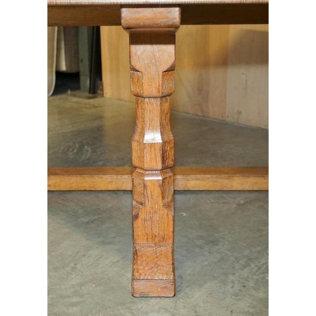 Huge Vintage Adzed Octagonal Dining Table from Robert Mouseman Thompson, 1950s For Sale - Image 12 of 18