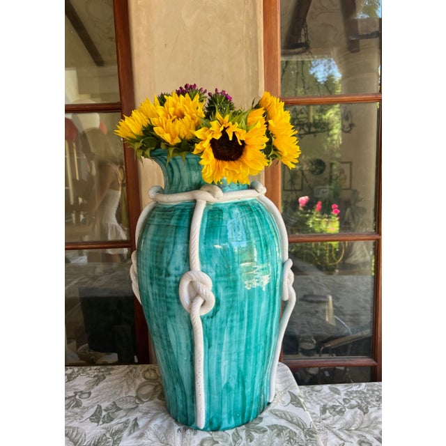 1970s Large Italian Ceramic Vase For Sale - Image 5 of 14