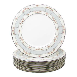 Antique Edwardian Coalport England Dinner Plates for Bailey Banks & Biddle - 8 Pieces For Sale