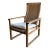 Indoor Outdoor Woven Rope Teak Wood Lounge Chair With Cushion For Sale