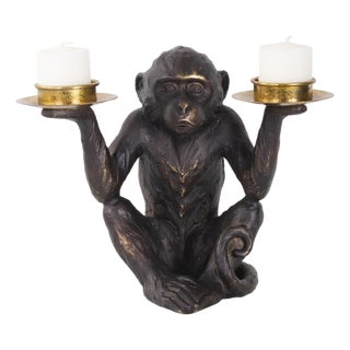 Barkari Monkey Double Tealight Candle Holder For Sale