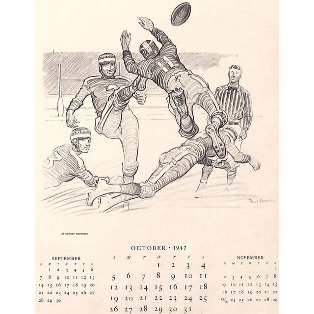 Paul Brown 1947 Calendar for Brooks Brothers For Sale - Image 15 of 15