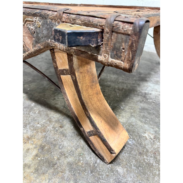 Brown Vintage Ox Cart Coffee Table For Sale - Image 8 of 9
