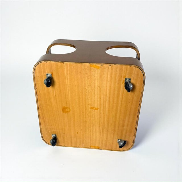Vintage Space Age Sculptural Coffee Table in Curved Wood, Italy, 1970s For Sale - Image 12 of 18