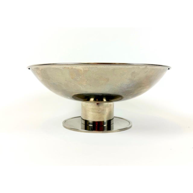 Art Deco Austrian Silver Plated Centerpiece Bowl, 1940s For Sale - Image 4 of 10
