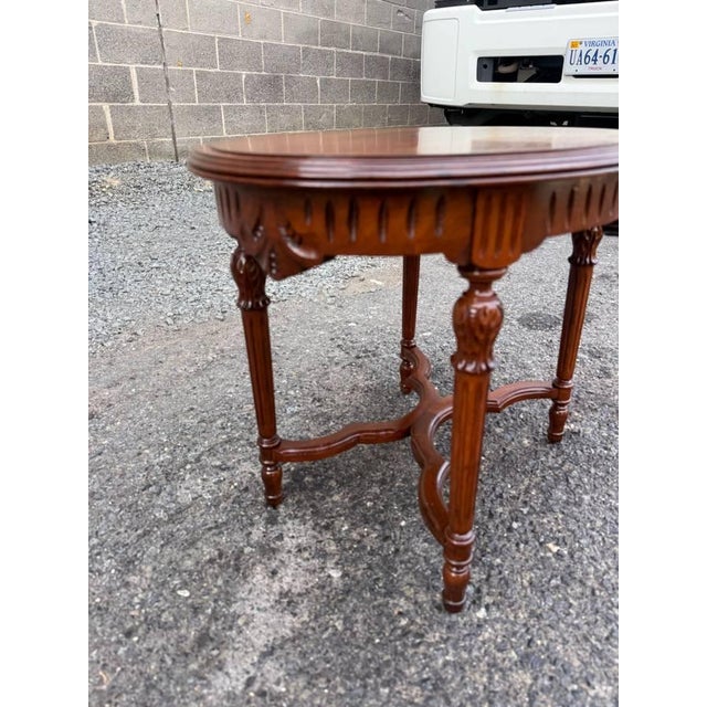 Antique Victorian Renaissance Revival 2 Tier Walnut Side End Table For Sale - Image 9 of 12
