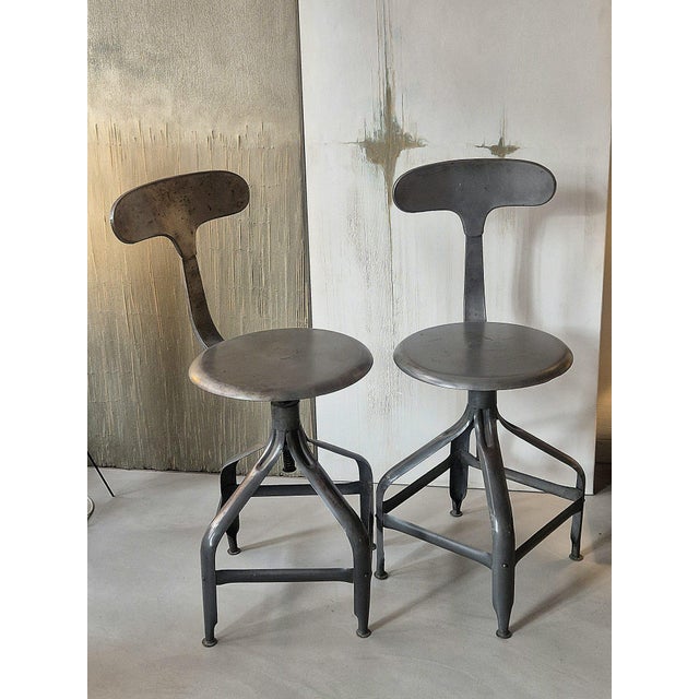 Nicolle Draftsmans Stool, 1960 For Sale - Image 4 of 10