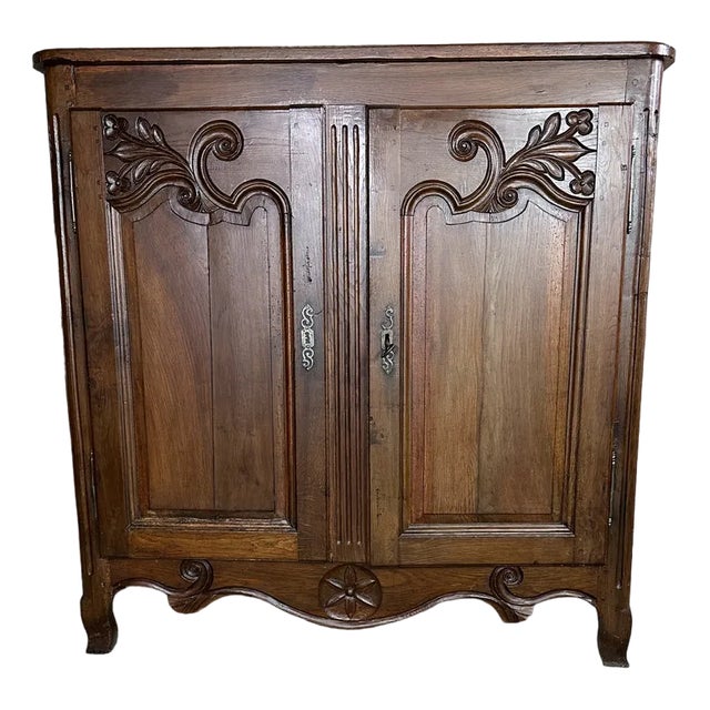 Louis XV Style High Buffet in Wood For Sale