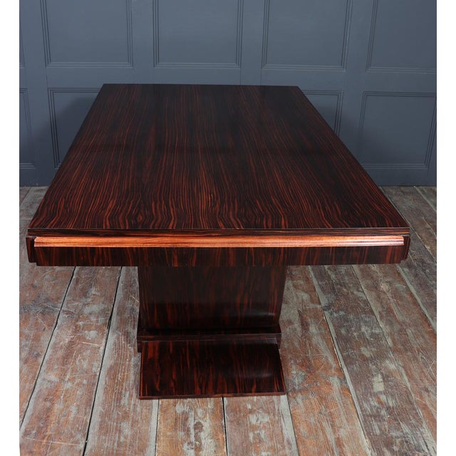 Art Deco French Dining Table in Macassar Ebony, 1925 For Sale - Image 10 of 18