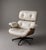 Animal Skin Set of Lounge Chair and Ottoman in White Leather by Charles and Ray Eames, 1956 For Sale - Image 7 of 9