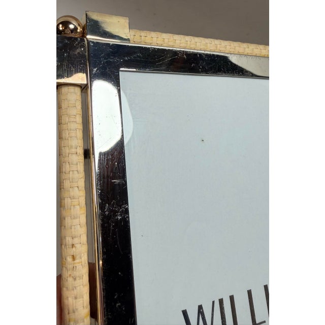 William Yeoward Crystal Classic Raffia Picture Frame 8 X 10 For Sale - Image 9 of 11