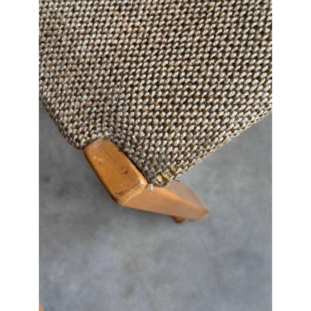 Set of 3 Vintage Danish Modern Dining Chairs in Beech With Textured Upholstery For Sale - Image 10 of 10