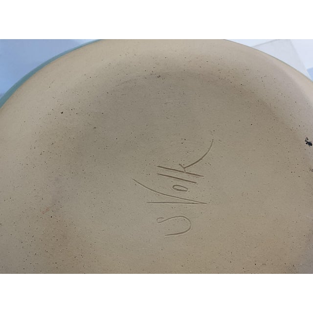 2020s Ceramic Bowl With Wooden Handles by Susan Volk For Sale - Image 5 of 5