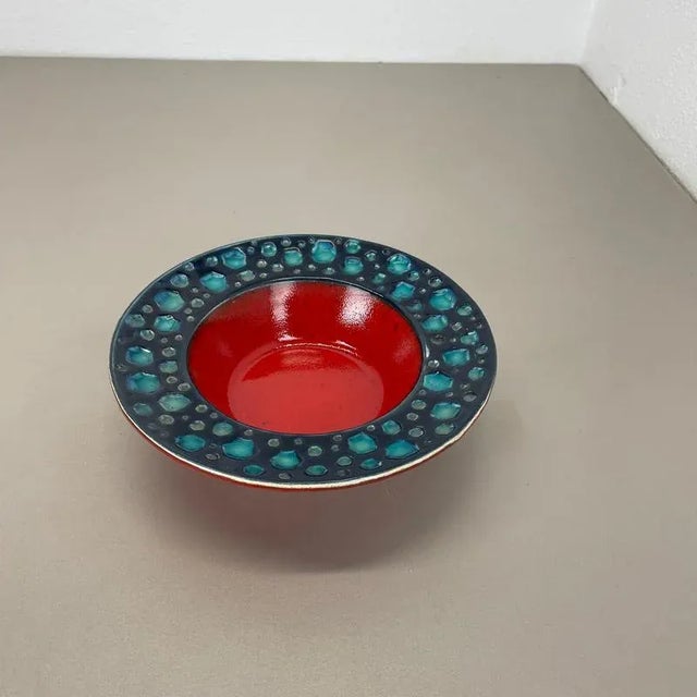 1960s Colorful Fat Lava Dots Ceramic Bowl from Dümler and Breiden Germany, 1970s For Sale - Image 5 of 16