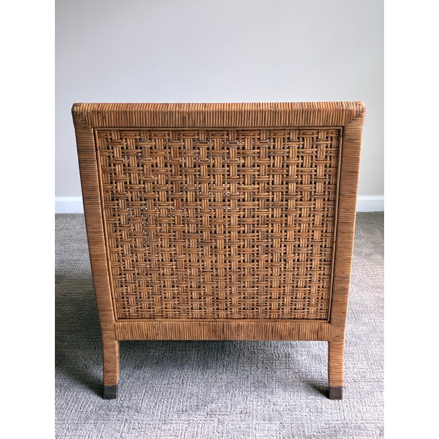 Wood Pair of Late 20th Century McGuire St. Germaine Lounge Chair For Sale - Image 7 of 8
