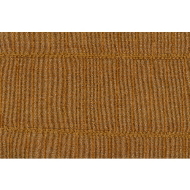 2010s Rug & Kilim’s Modern Kilim Rug With Textural Stripes in Gold and Orange Tones For Sale - Image 5 of 8