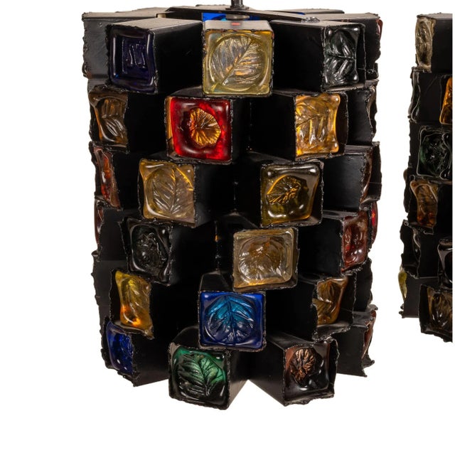 Metal 1970s Felipe Delfinger for Feders Modernist Brutalist Hanging Large Pendant Light Lamp - a Pair For Sale - Image 7 of 12