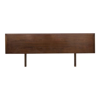 Mid Century Minimalist King Sized Walnut Headboard For Sale