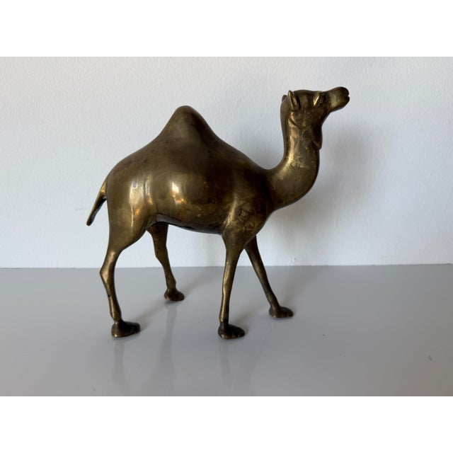 1980s Vintage Solid Brass Camel Figurine Sculpture For Sale - Image 10 of 12