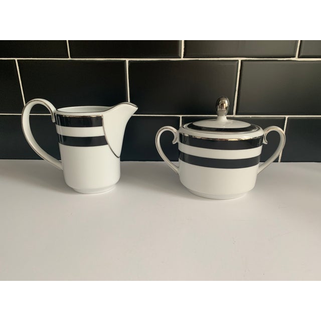 Art Deco Ralph Lauren Spectator Black Creamer & Sugar Set - 2 Piece Set For Sale - Image 3 of 9