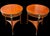Wood Pair of Mid 20th Century John Widdicomb Neoclassical Figured Burlwood Side Tables With Brass Galleries and Bronze Ram's Head Mounts For Sale - Image 7 of 13