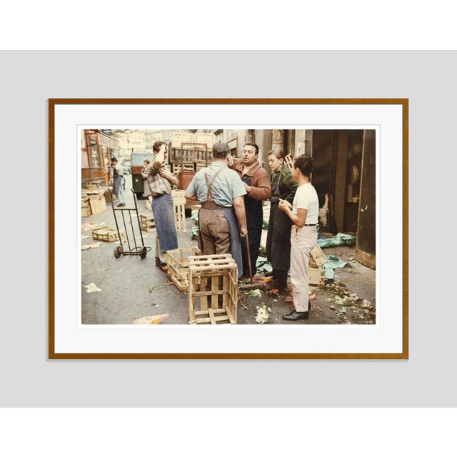 Modern Paris Street Market 1950s by Peter Cornelius Framed C-Print Photograph For Sale - Image 3 of 3