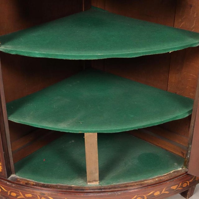 Wood Dutch Mahogany Corner Cabinet For Sale - Image 7 of 14