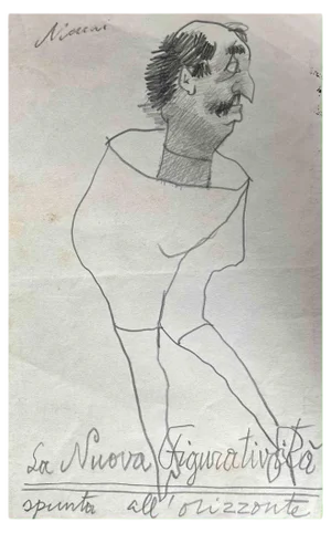 Mino Maccari, Hybrid, Pencil Drawing, 1960s