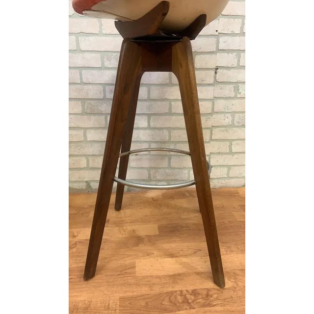 Wood Mid Century Modern Stools Designed by John Yellen - Pair For Sale - Image 7 of 10