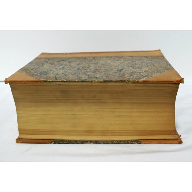 Antique Tan Leather Marble Paper Common Law Journal Book London 1914 For Sale - Image 4 of 11