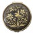 Vintage Spanish Damascene Pill Box – Hand-Inlaid Gold Bird & Floral Design For Sale