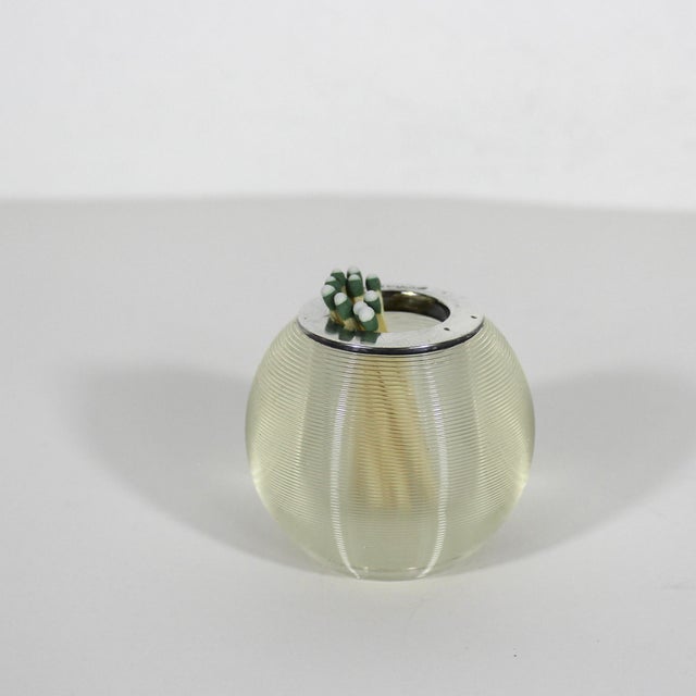 Silver Antique English Sterling Silver and Glass Match Striker Hallmarked For Sale - Image 8 of 11