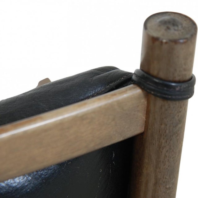 Colonial Chair in Mahogany and Black Leather by Ole Wanscher, 1980s For Sale - Image 12 of 18