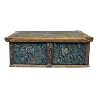 Swedish Rustic Hand-Painted Box, 1850 For Sale