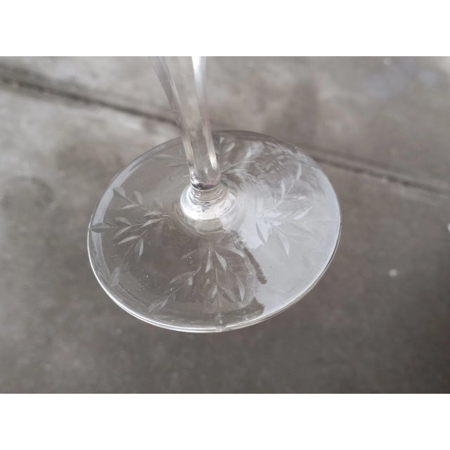 Glass 1930s Rock Sharpe Crystal Countess Water Glasses- Set of 7 For Sale - Image 7 of 11
