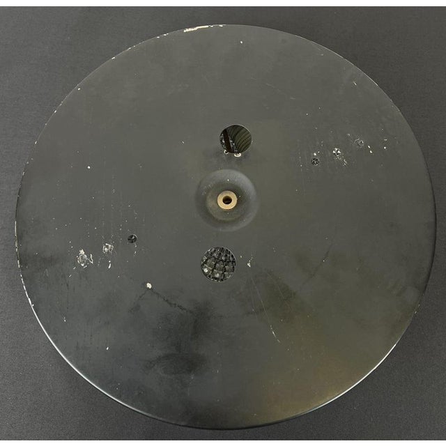 Vintage French Patterned Glass Flush Mount For Sale - Image 14 of 16