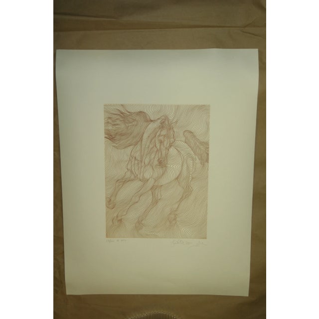Late 20th Century Guillame Azoulay Al Amir Etching Print For Sale - Image 6 of 6