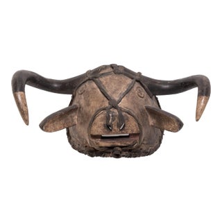 Bidjogo Tribal Initiation Ox Mask, C. 1900 For Sale