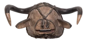 Bidjogo Tribal Initiation Ox Mask, C. 1900