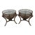 1950s Pair of Franco Albini "Fish Trap" Tables With Original Glass For Sale
