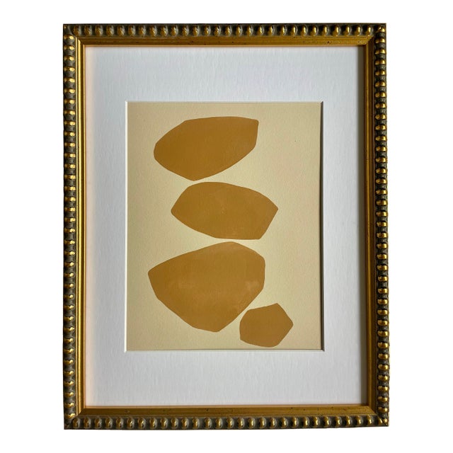 2026 "Carina" Abstract Minimalist Painting on Paper by Artist r.k. Red For Sale