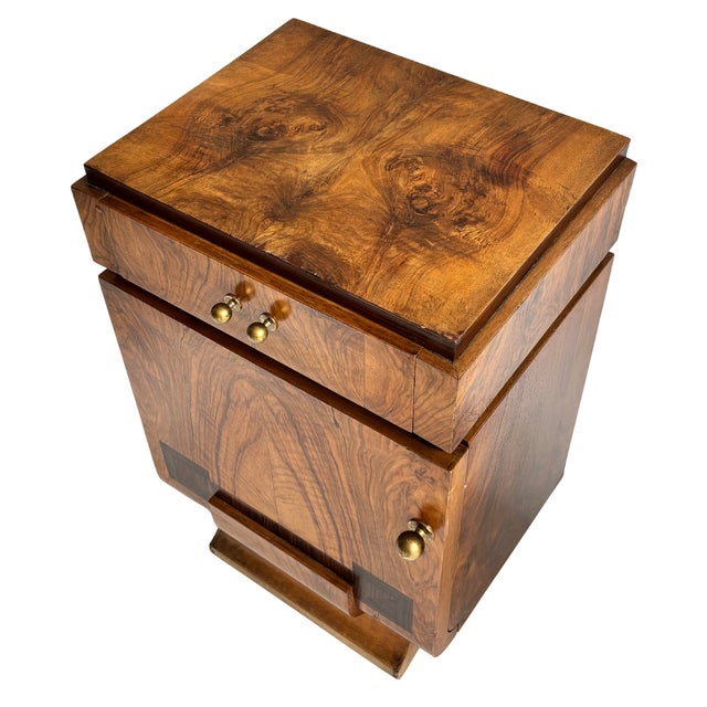 Brown French Art Deco Side Tables, 1930s, Set of 2 For Sale - Image 8 of 13