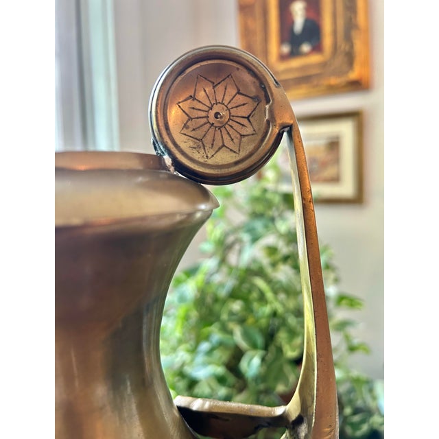 Mid 20th Century Mid 20th Century Solid Brass Neoclassical Urn Acanthus Leaf Vase For Sale - Image 5 of 9