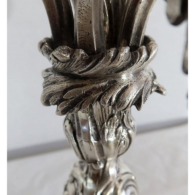 Candleholders in Silvered Bronze, Set of 2 For Sale - Image 12 of 18