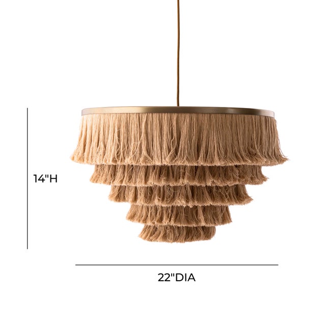 2020s Sarai Natural Fringe Pendant For Sale - Image 5 of 7