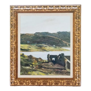 Hugues Claude Pissarro - Ruine Et Lac Fanad, Oil on Canvas For Sale