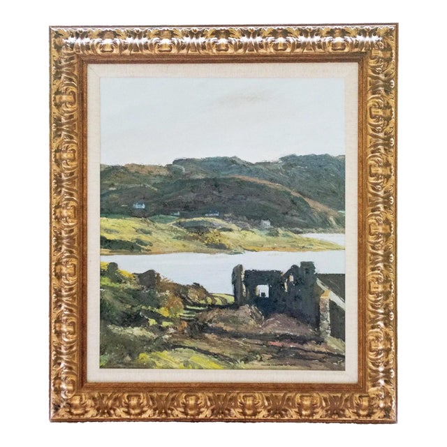 Hugues Claude Pissarro - Ruine Et Lac Fanad, Oil on Canvas For Sale