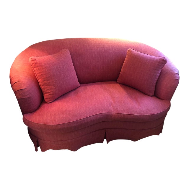 Modern Traditional Style Crescent Shaped Love Seat Chairish