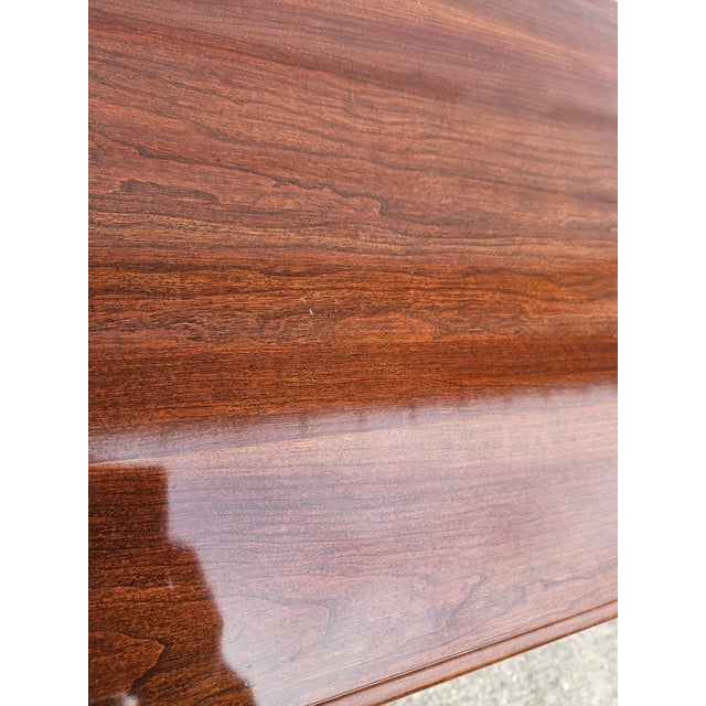 1990s Ethan Allen Georgian Court Dresser Chest of Drawers Cherry Chippendale Sideboard For Sale - Image 16 of 17