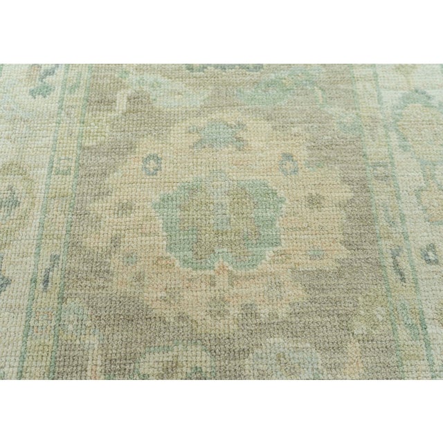 Turkish Turkish Oushak Rug 2'5" x 8'7" #19269 For Sale - Image 3 of 8